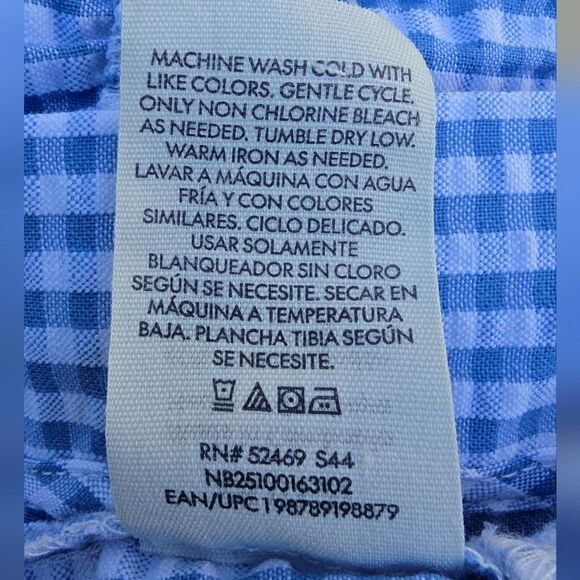 Blue Gingham Women's Top - Picture 8 of 8